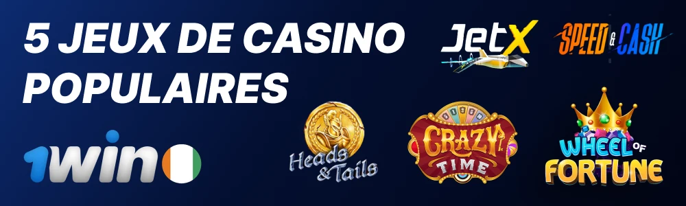 Jeux de casino populaires 1win