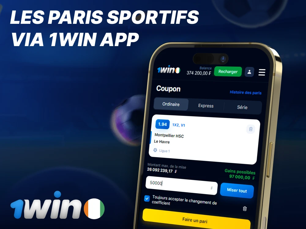 Parier sur les sports via 1Win App