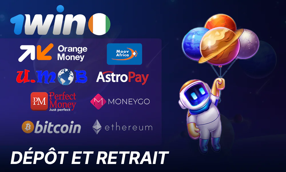 Méthodes de paiement disponibles sur 1Win pour jouer à Spaceman