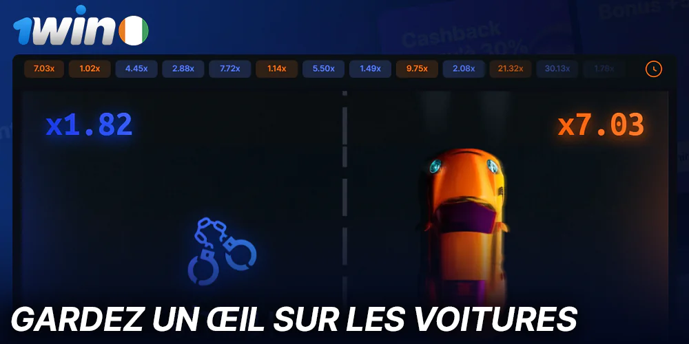 Avoir le temps de retirer de l'argent de Speed-n-Cash sur 1Win avant la fin du tour.