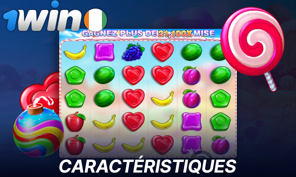 Principales caractéristiques du jeu Sweet Bonanza sur 1Win