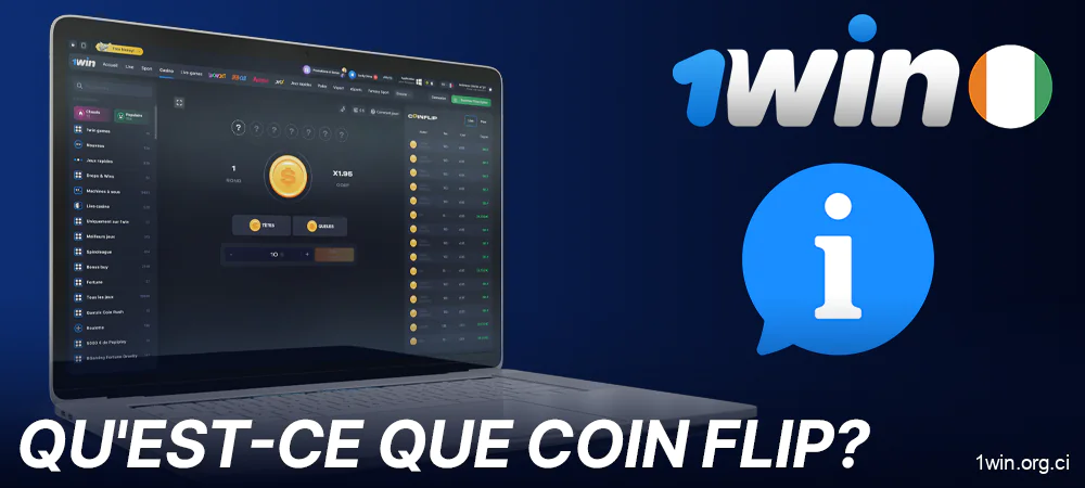 Informations de base sur le jeu Coin Flip sur 1win