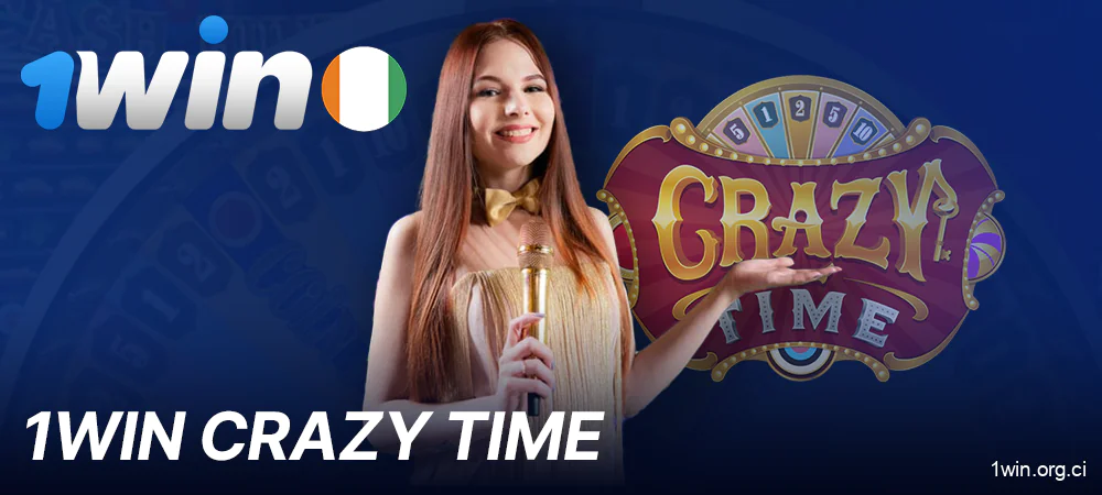 Jeu Crazy Time au 1Win Casino en Côte d'Ivoire