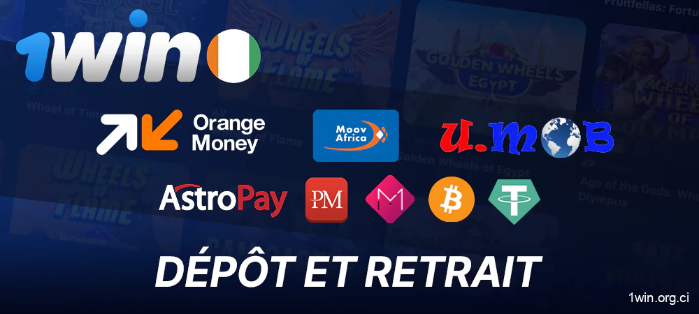 Méthodes de paiement disponibles sur 1Win pour jouer à Wheel of Fortune