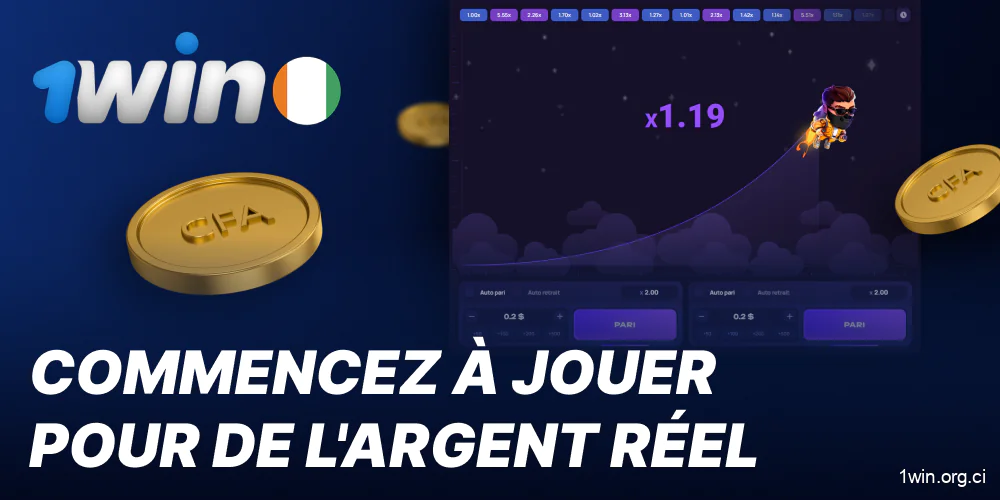 Commencez à jouer pour de l'argent réel à 1win