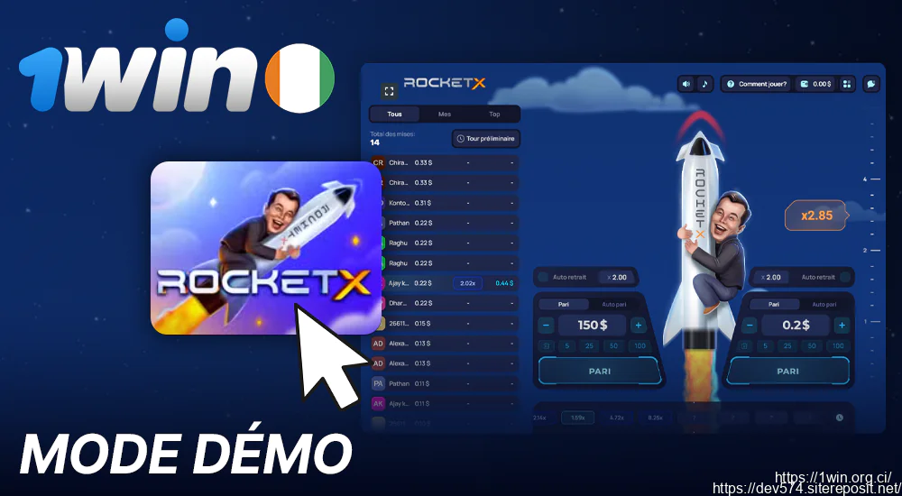 Essayez le jeu Rocket X sur 1Win en mode démo