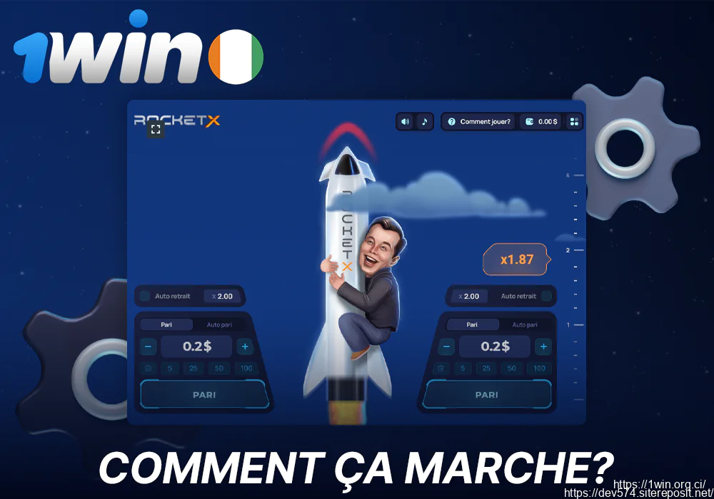 Comment fonctionne le jeu Rocket X sur 1Win en Côte d'Ivoire