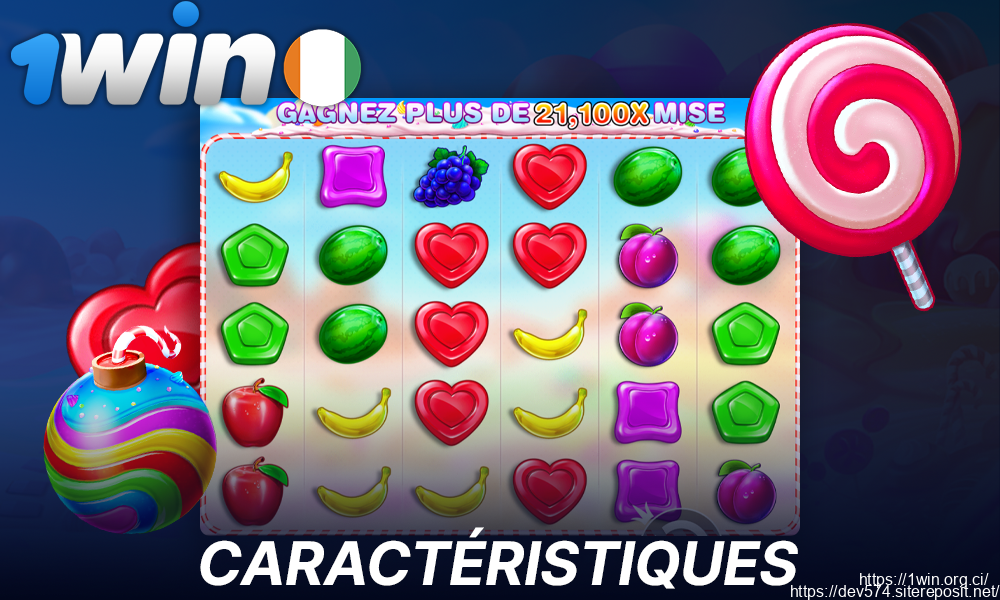 Principales caractéristiques du jeu Sweet Bonanza sur 1Win