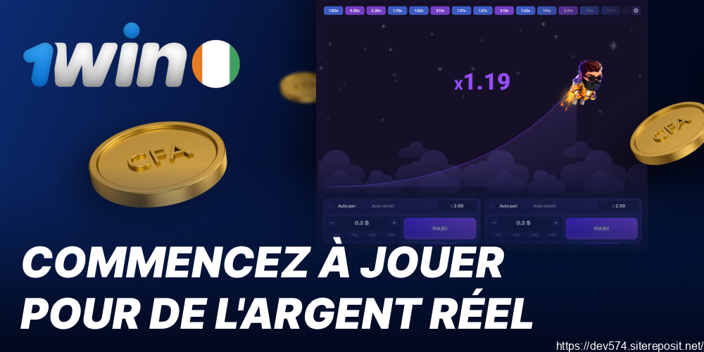 Commencez à jouer pour de l'argent réel à 1win